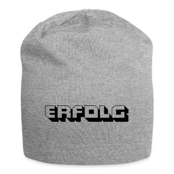 Erfolgsrausch - Jersey-Beanie - Grau meliert - Vorne