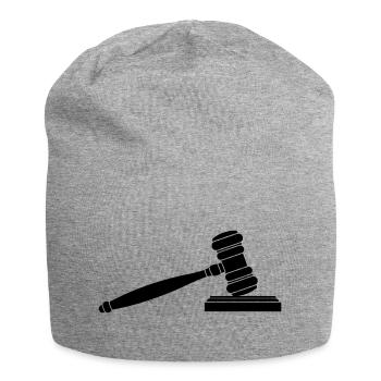 Dish hammer logo - Jersey Beanie - heather grey - Front