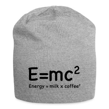 e=mc² - Énergie = Lait x Café² - Bonnet en jersey - gris chiné - Devant