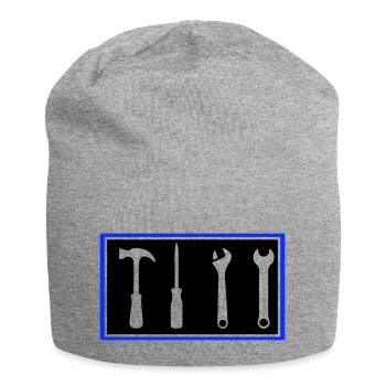 werkzeug - Jersey-Beanie - Grau meliert - Vorne