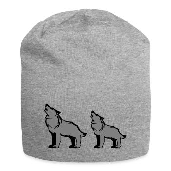 Wolf pack - Jersey Beanie - heather grey - Front