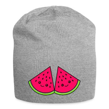 Melon drôle - Bonnet en jersey - gris chiné - Devant
