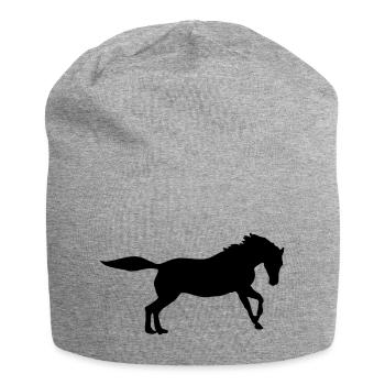 cheval - Bonnet en jersey - gris chiné - Devant