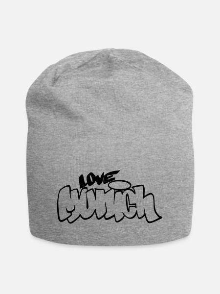❤️Love Munich Graffiti Style - Jersey-Beanie - Grau meliert
