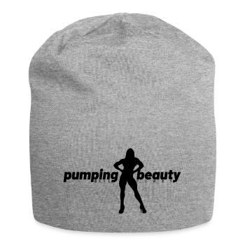 Pumping Beauty Logo - Jersey Beanie - heather grey - Front