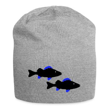 Poisson perche - Bonnet en jersey - gris chiné - Devant