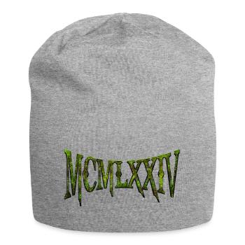 MCMLXXIV 1974 50. Geburtstag B-Day Geburtstagsgeschenk - Jersey-Beanie - Grau meliert - Vorne