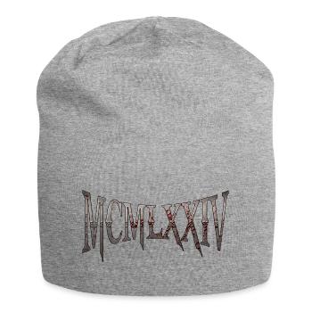 MCMLXXIV 1974 50. Geburtstag B-Day Geburtstagsgeschenk - Jersey-Beanie - Grau meliert - Vorne