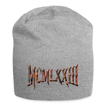 MCMLXXIII 1973 50th Birthday B-Day Birthday Gift - Jersey Beanie - heather grey - Front