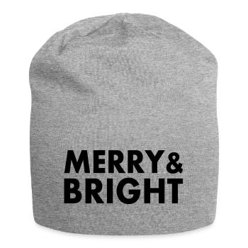 Merry and bright - Jersey-Beanie - Grau meliert - Vorne