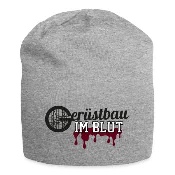 GERÜSTBAU im Blut 2 - Jersey-Beanie - Grau meliert - Vorne