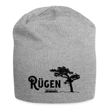Rügen, Perle der Ostsee - Jersey-Beanie - Grau meliert - Vorne