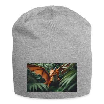 Un dragon vert orange réaliste dans l’outback - Bonnet en jersey - gris chiné - Devant