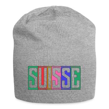SCHWEIZ. HUMOR. LAND. FLAGGE. GENF. LAUSANNE - Jersey-Beanie - Grau meliert - Vorne