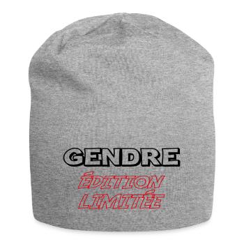 Limited edition GENDRE - Jersey Beanie - heather grey - Front