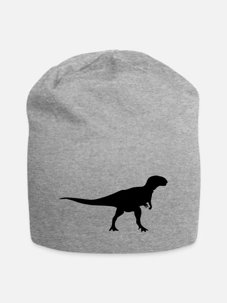 dinosaurier - Jersey-Beanie - Grau meliert