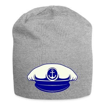 chapeau de marin - Bonnet en jersey - gris chiné - Devant