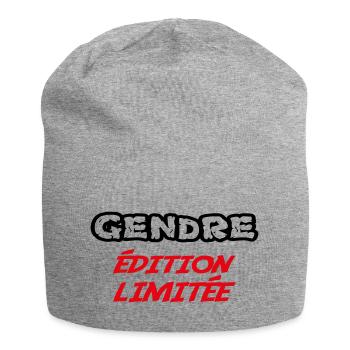 Limited edition GENDRE - Jersey Beanie - heather grey - Front