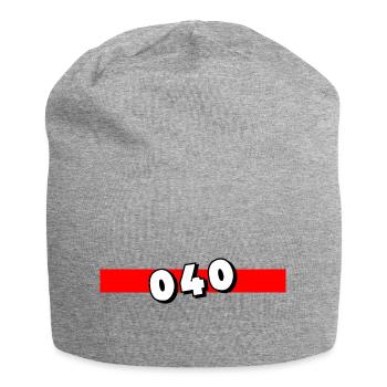 040 - H - Hamburg - Vorwahl - Telefon telefonieren - Jersey-Beanie - Grau meliert - Vorne