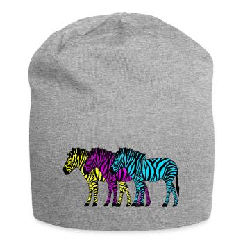 Zebras - Jersey-Beanie - Grau meliert - Vorne