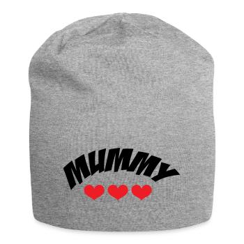 Mama des Jahres - Muttertag - Jersey-Beanie - Grau meliert - Vorne