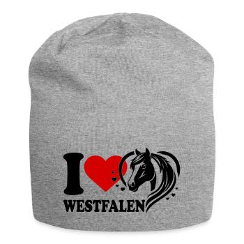 I love Horse Westphalia - Jersey Beanie - heather grey - Front