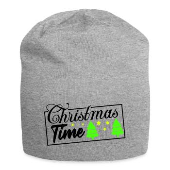 Période de Noël - Bonnet en jersey - gris chiné - Devant