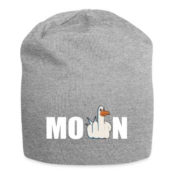 MOIN Mittelfinger Möwe - Jersey-Beanie - Grau meliert - Vorne