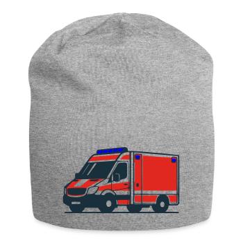 Krankenwagen - Jersey-Beanie - Grau meliert - Vorne