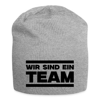We are a team - Jersey Beanie - heather grey - Front