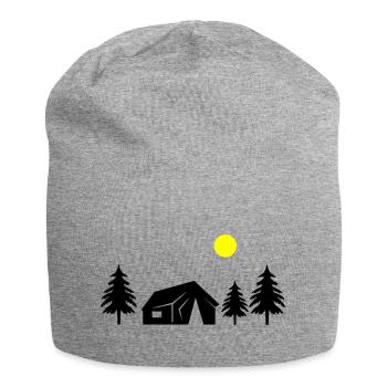 hütte im wald - Jersey-Beanie - Grau meliert - Vorne