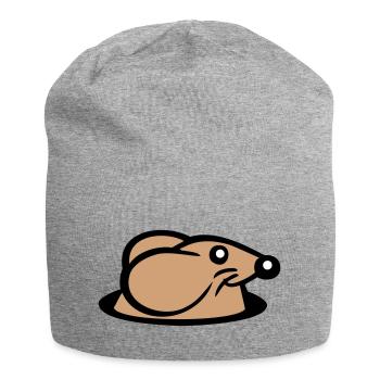 souris trou de souris trou de souris Peeps mignon drôle bande dessinée - Bonnet en jersey - gris chiné - Devant