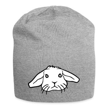 Bunny Rabbit Bunny Rodent Small Animal Cute - Jersey Beanie - heather grey - Front