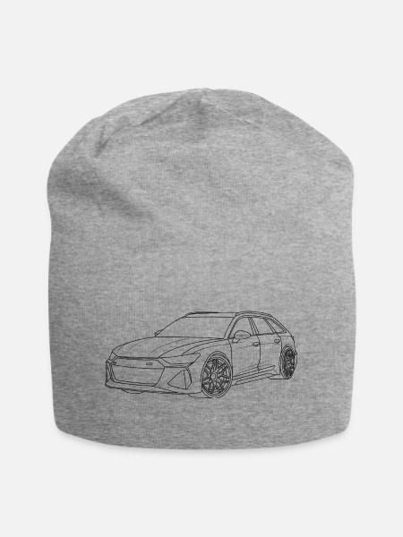 Auto Outline simpel - Jersey-Beanie - Grau meliert