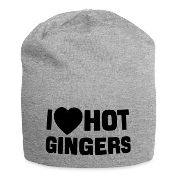 Ich liebe Ingwer - Jersey-Beanie - Grau meliert - Vorne