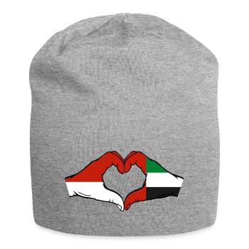 Monaco United Arab Emirates Flag - Jersey Beanie - heather grey - Front
