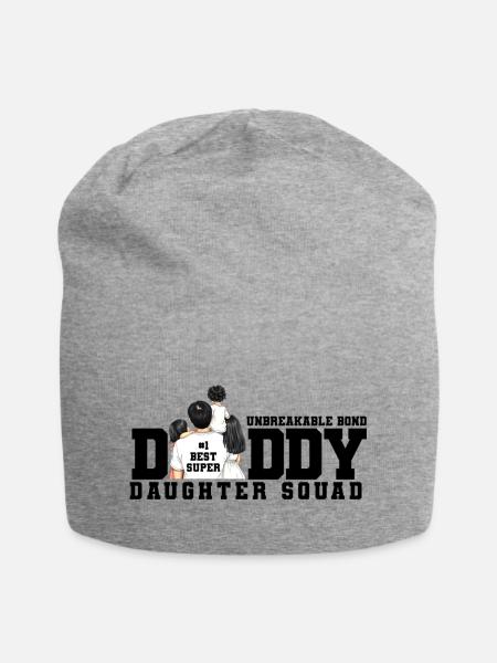 Daddy Tochter Squad 3er-Design - Jersey-Beanie - Grau meliert