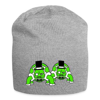 2 Mr. Turtles Mr. Gentlemen Rich Top Hat - Jersey Beanie - heather grey - Front