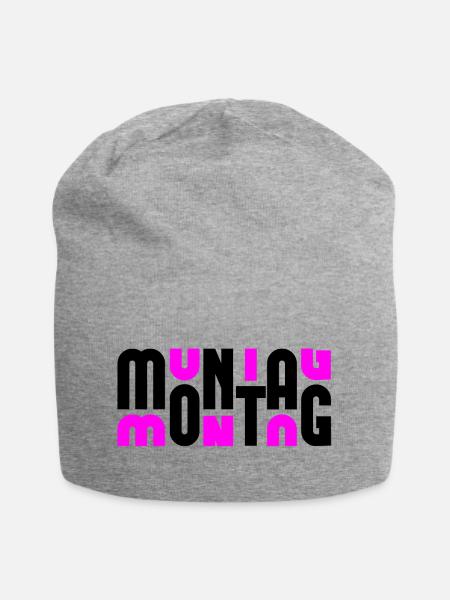 Montag Black/Pink - Jersey-Beanie - Grau meliert