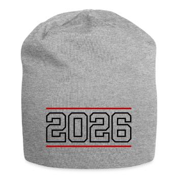 2026 Linie - Jersey-Beanie - Grau meliert - Vorne