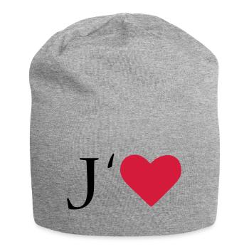 I love - Bonnet en jersey - gris chiné - Devant