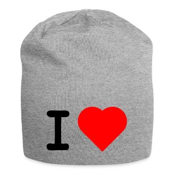 ilove - Bonnet en jersey - gris chiné - Devant