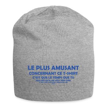 Le plus amusant... - Jersey-Beanie - Grau meliert - Vorne
