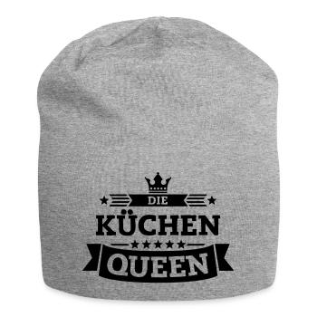Die Küchen-Queen - Jersey-Beanie - Grau meliert - Vorne