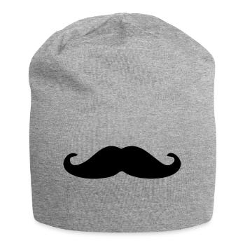 moustache - Bonnet en jersey - gris chiné - Devant