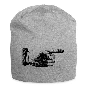 Finger pointing - Jersey Beanie - heather grey - Front