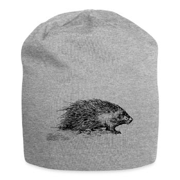 porc-épic - Bonnet en jersey - gris chiné - Devant