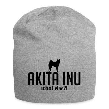 AKITA INU what else - Jersey Beanie - heather grey - Front
