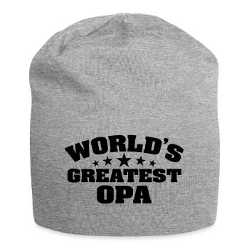 Worlds Greatest Opa Bester Opa der Welt - Jersey-Beanie - Grau meliert - Vorne
