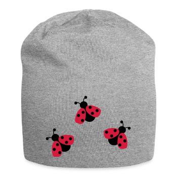 6254398 118120415 Marienkaefer - Jersey-Beanie - Grau meliert - Vorne